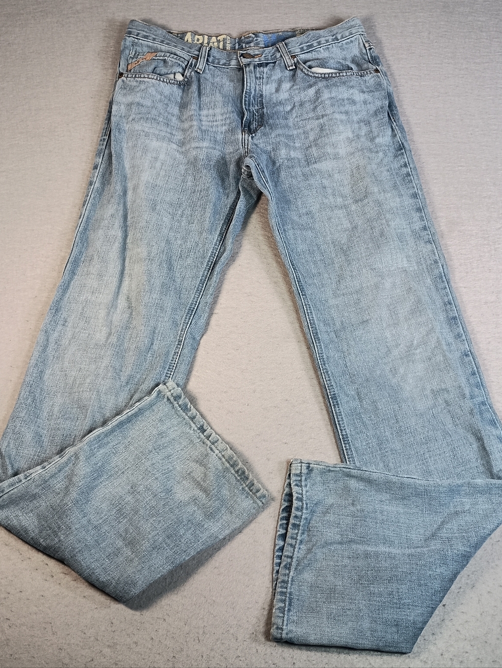 Ariat M2 Relaxed Boot Jeans Men's 32x36 Western Workwear Cowboy Light Wash